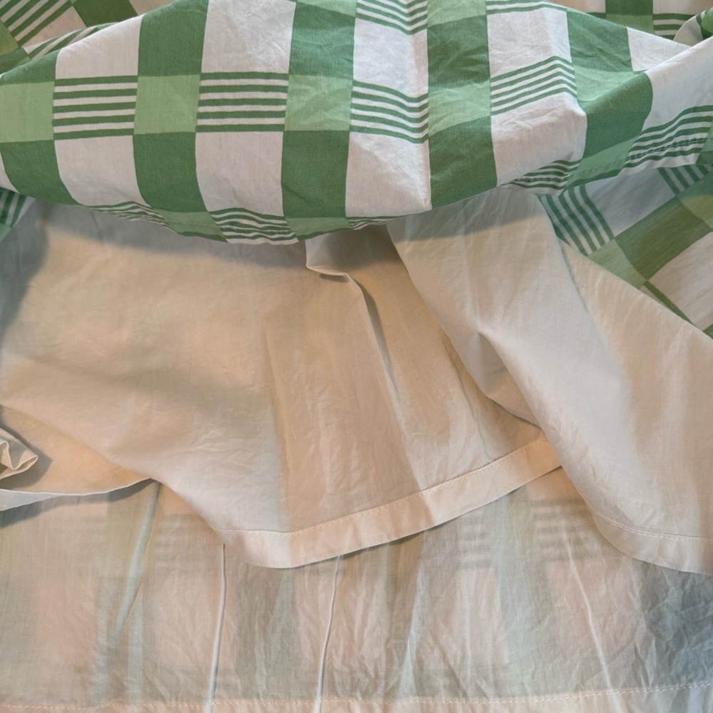 The Drop Plus Size Light Green Gingham Smocked Midi Dress, 2X, Great Condition - Picture 12 of 16